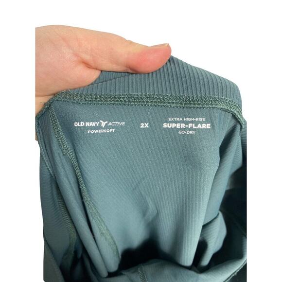 Old Navy Active Pants Size 2X Super Flare Extra High Rise Powersoft Go Dry Women - Picture 9 of 9